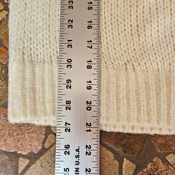 Abercrombie & Fitch Women's XS Cream Chunky Knit Mock Neck Sweater - Picture 10 of 10